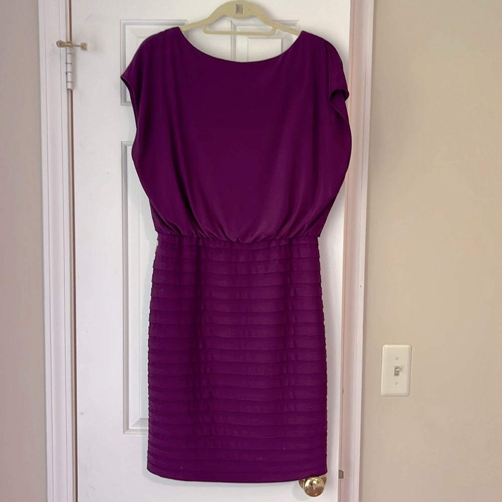 Adrianna Papell Size 10 Purple Cocktail Dress